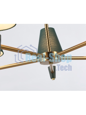 Люстра Ambrella light LH75051/5 BS/GN латунь/зеленый E14*5 max 40W D700*580