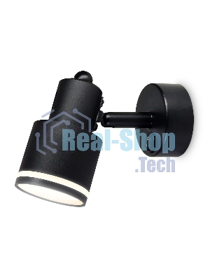 Накладной поворотный спот с выключателем Ambrella light TA1282 BK черный GU10 max 12W 100*55*132