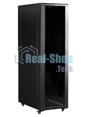 Шкаф коммутационный Lanmaster (TWT-CBB-42U-6X10-P1) 42U 600x1000 мм пер. дв. перфор. задн. дв. перфор. 2-хст. 2 бок. пан. 800 кг черный IP20