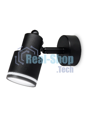 Накладной поворотный спот с выключателем Ambrella light TA1282 BK черный GU10 max 12W 100*55*132