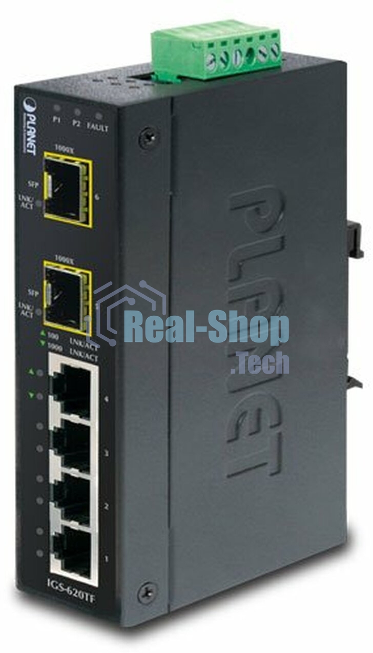 Коммутатор IGS-10020MT индустриальный управляемый коммутатор IP30 Industrial 8* 1000TP + 2* 100/1000F SFP Full Managed Ethernet Switch (-40 to 75 degree C), 1588