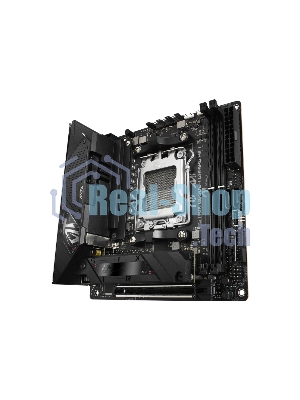 Материнская плата ASUS ROG STRIX B650E-I GAMING WIFI, AM5, AMD B650, 2xDDR5, 2xSATA, 2xM.2, 1xPCIe 5.0 x16, 1xHDMI, 1x 2.5Gb LAN, 4xUSB-A 3.2 Gen 2, 1xUSB-A 3.2 Gen 1, 1xUSB-C 3.2 Gen 2x2, 3x3.5 мм, 7.1, Mini-ITX