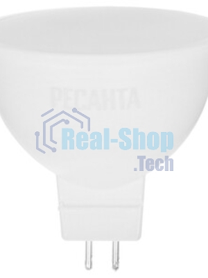 Лампа светодиодная Ресанта LL-R-MR16-7W-230-4K-GU5.3 рефлекторная, 7 Вт, нейтральная, GU5.3