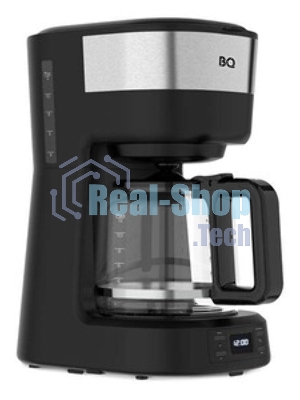 Кофеварка капельная BQ CM1000 черный-стальной, исп. кофе - молотый, 1.2 л, 900 Вт.