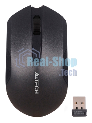 Мышь беспроводная A4Tech G3-200NS черный, 1200 dpi, радиоканал, USB, кнопки - 3