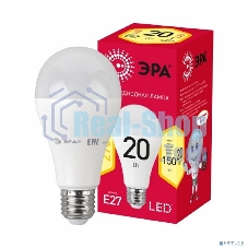 Лампа светодиодная ЭРА RED LINE LED A65-20W-827-E27 R E27 20Вт груша теплый белый свет