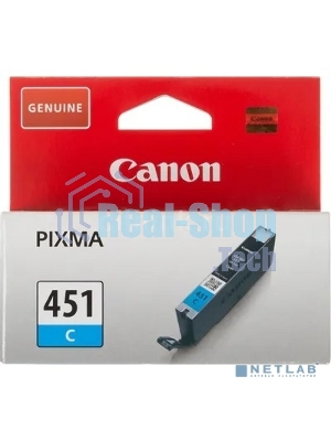 Картридж струйный CLI-451C (6524B001) для Canon PIXMA iP7240/MG6340/MG5440, Голубой, 332стр.