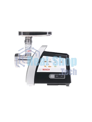 Мясорубка электрическая Bosch MFW68640 черный, 2200 Вт, 4.3 кг/мин, реверс, металлический лоток, насадки - 5