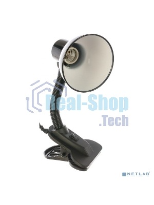 Светильник Ultraflash UF-320 C02 (12362) настольный на прищепке E27 черный 60Вт