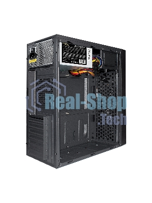Компьютерный корпус Miditower ExeGate AA-440-UNS500 (ATX, БП UNS500 с вент. 12см, 2*USB, аудио, черный)