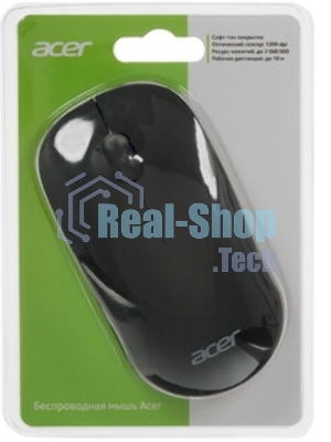 Мышь беспроводная Acer OMR130 черный, 1200 dpi, радиоканал, USB, кнопки - 3