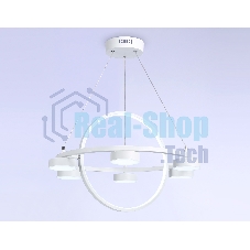 Светильник Ambrella light FL51772/2+6 WH белый 3000K/4200K/6400K 58W D600/380*1200 (ПДУ ИК)