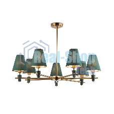 Люстра Ambrella light LH75053/7 BS/GN латунь/зеленый E14*7 max 40W D840*580