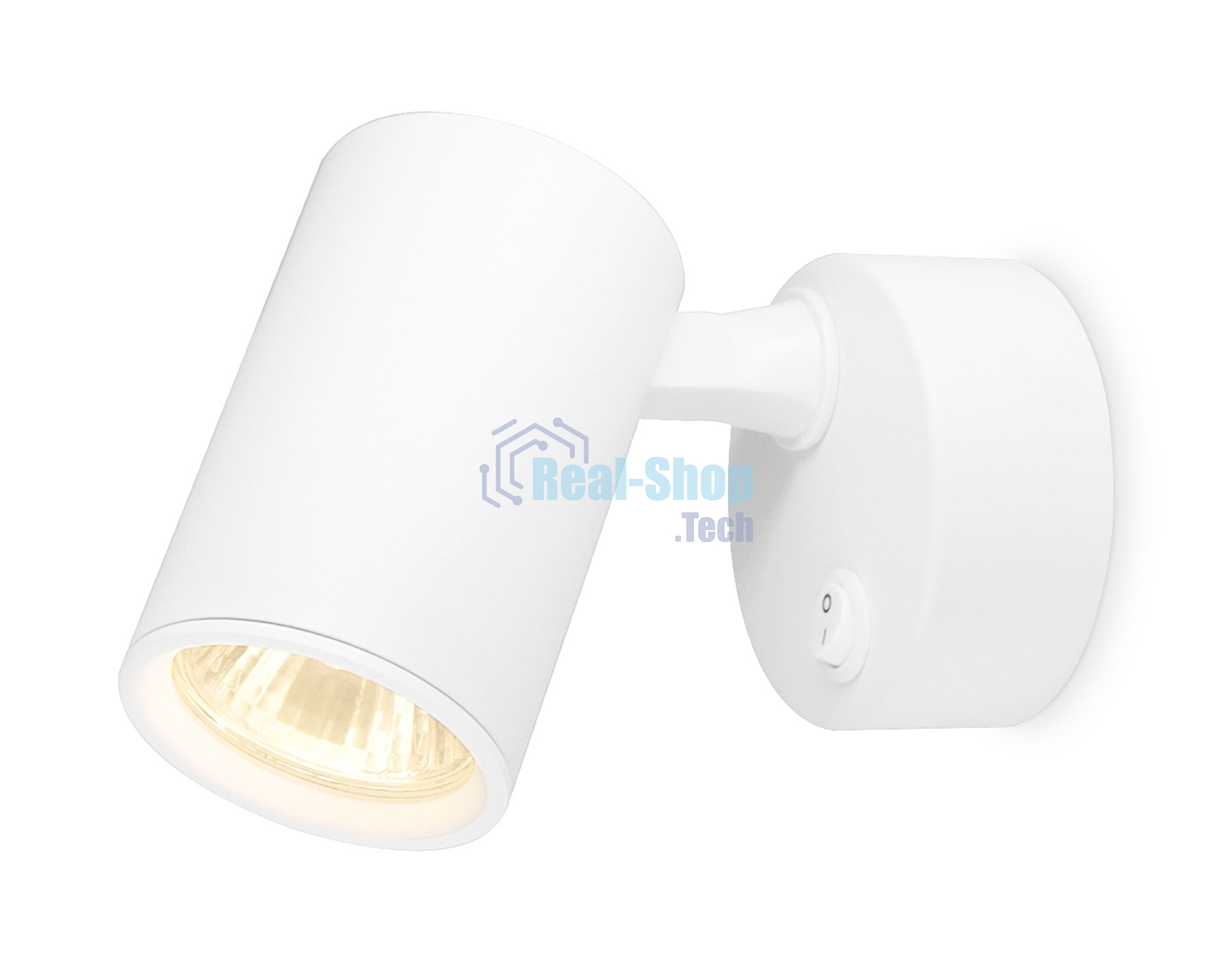 Накладной поворотный спот с выключателем Ambrella light TA1291 WH белый GU10 max 12W 87*55*138