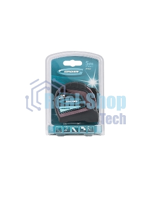 Рулетка Gross 31123 ''doppelhaken'' 5 м x 19 мм двухсторонний зацеп нейлон двуст. шкала автоматич