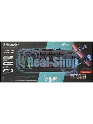 Клавиатура проводная Defender Legion GK-010DL RU, USB, черный