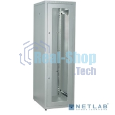Шкаф сетевой ITK LE35-42U68-GM LINEA E 42U 600х800 мм стекл. передняя дверь, задняя металлическая серый