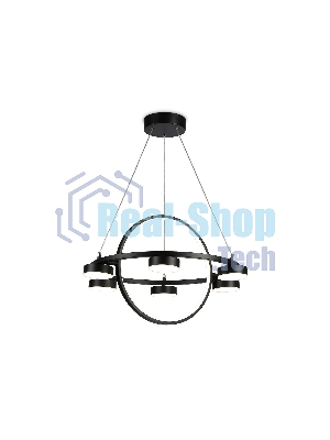 Светильник Ambrella light FL51775/2+6 BK черный 3000K/4200K/6400K 58W D600/380*1200 (ПДУ ИК)