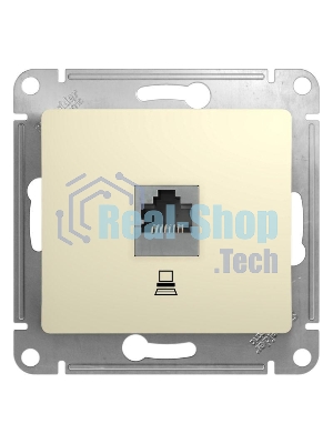 Механизм розетки комп. 1-м СП Glossa RJ45 беж. SchE GSL000281K