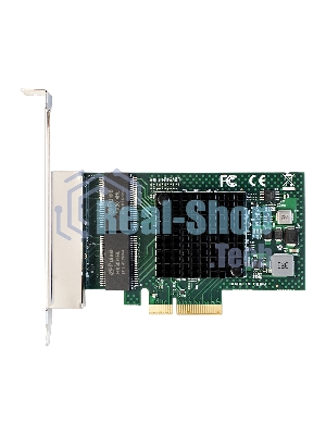 Сетевой адаптер ExeGate EXE-BCM5719 (PCI-E x4 v2.0, порты 4xRJ45, 10/100/1000Mbps, Gigabit Chipset Broadcom BCM5719)