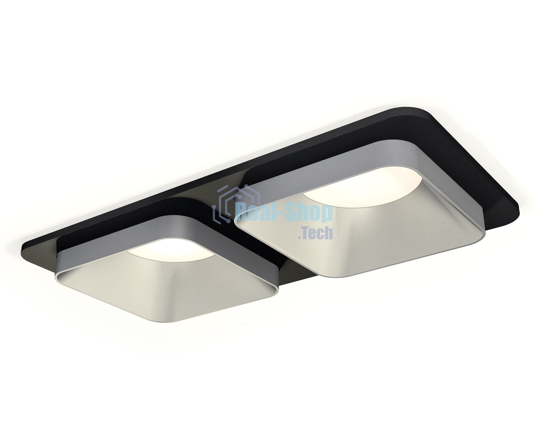Комплект встраиваемого светильника Ambrella light XC7906003 SBK/SSL черный песок/серебро песок MR16 GU5.3 (C7906, N7703)