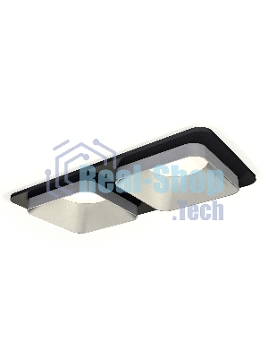 Комплект встраиваемого светильника Ambrella light XC7906003 SBK/SSL черный песок/серебро песок MR16 GU5.3 (C7906, N7703)