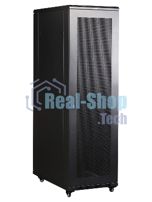 Шкаф коммутационный Lanmaster (TWT-CBB-42U-6X10-P1) 42U 600x1000 мм пер. дв. перфор. задн. дв. перфор. 2-хст. 2 бок. пан. 800 кг черный IP20