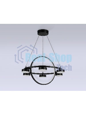 Светильник Ambrella light FL51775/2+6 BK черный 3000K/4200K/6400K 58W D600/380*1200 (ПДУ ИК)