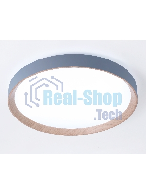 Потолочный светодиодный светильник Ambrella light FZ1322 GR/LWD серый/светлое дерево IP20 60W 3000-6400K D490*80 (ПДУ ИК)