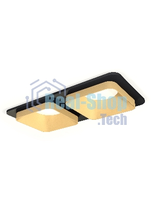 Комплект встраиваемого светильника Ambrella light XC7906004 SBK/SGD черный песок/золото песок MR16 GU5.3 (C7906, N7704)