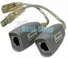 Удлинитель USB 1.1 интерфейса для клавиатуры и мыши по кабелю витой пары (CAT5/5e/6) до 100м, USB звуковые платы и т.д. до 70м