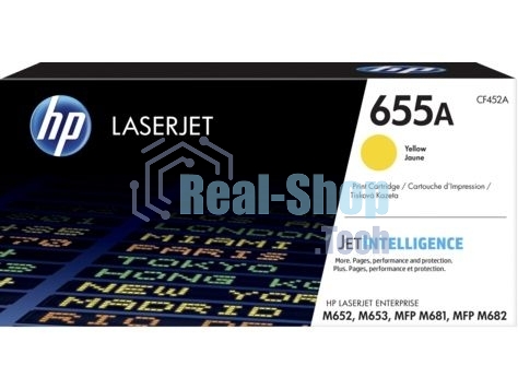 Картридж лазерный HP 655A желтый для HP CLJ M652/M653/MFP M681/M682 (CF452A) 10500 стр