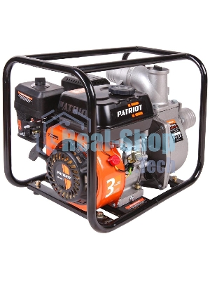 Мотопомпа Patriot MP 3060 S 335101430 Двиг. 4-т, АИ-92, 196сс, 6.5 л.с., самовсас., макс.производит.60 м/ч (1000 л/м), макс.глуб.всас.8 м., макс.нап.30 м., диам.патруб.3