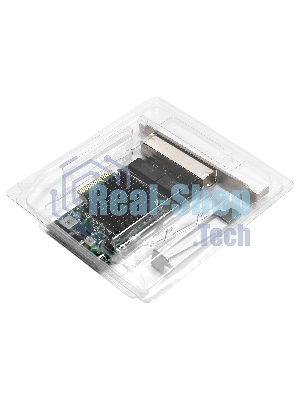 Сетевой адаптер ExeGate EXE-BCM5719 (PCI-E x4 v2.0, порты 4xRJ45, 10/100/1000Mbps, Gigabit Chipset Broadcom BCM5719)