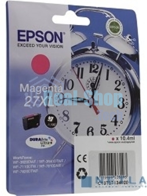 Картридж струйный Epson 27XL T2713 (C13T27134022/C13T27134020) пурпурный, 10.4 мл (1100 стр.), для WF7110/7610/7620