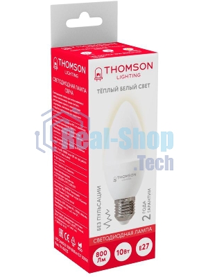 Лампа светодиодная Hiper THOMSON LED CANDLE 10W 800Lm E27 3000K TH-B2023
