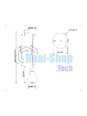 Светильник Ambrella light LH53161 SB/WH бронза/белый 8W 3000K D140*1400