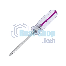 Отверткакомбинированная Rexant, прозрачная рукоятка, двухсторонний стержень 120 мм (крестовая PH 2, шлицевая SL 6 мм)