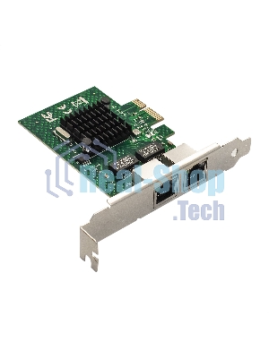 Сетевой адаптер ExeGate EXE-BCM5720 (PCI-E x1 v2.0, порты 2xRJ45, 10/100/1000Mbps, Gigabit Chipset Broadcom BCM5720)