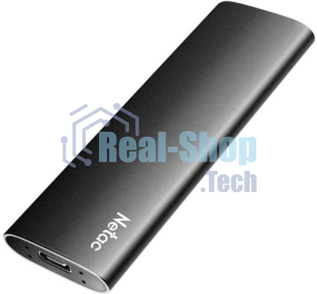 Внешний SSD Netac Z SLIM, 1TB, USB 3.2 Gen 2 Type-C, R/W 550/480, черный