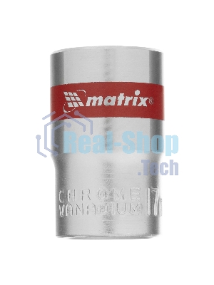 Головка торцевая Matrix, 17 мм, 6-гранная, CrV, под квадрат 1/2