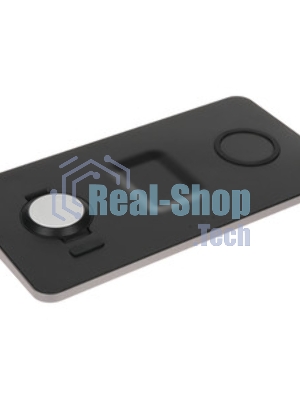 Беспроводное зарядное устройство Satechi ST-X3TWCPM Trio Wireless Charging Pad для телефона, часов и наушников серый космос