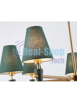 Люстра Ambrella light LH75053/7 BS/GN латунь/зеленый E14*7 max 40W D840*580