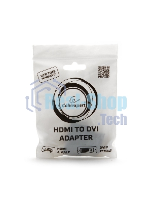 Переходник Gembird Переходник HDMI-DVI 19M/25F, золотые разъемы, пакет