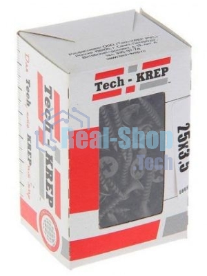 Саморез 3.5х25 гипсокартон-металл (уп. 200 шт) коробка Tech-Krep 102129