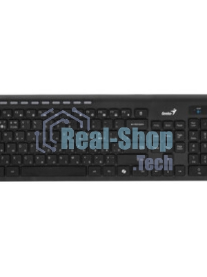 Клавиатура Genius Slimstar 7250BT гибридная, Bluetooth, радиоканал, сосновое дерево/чёрный