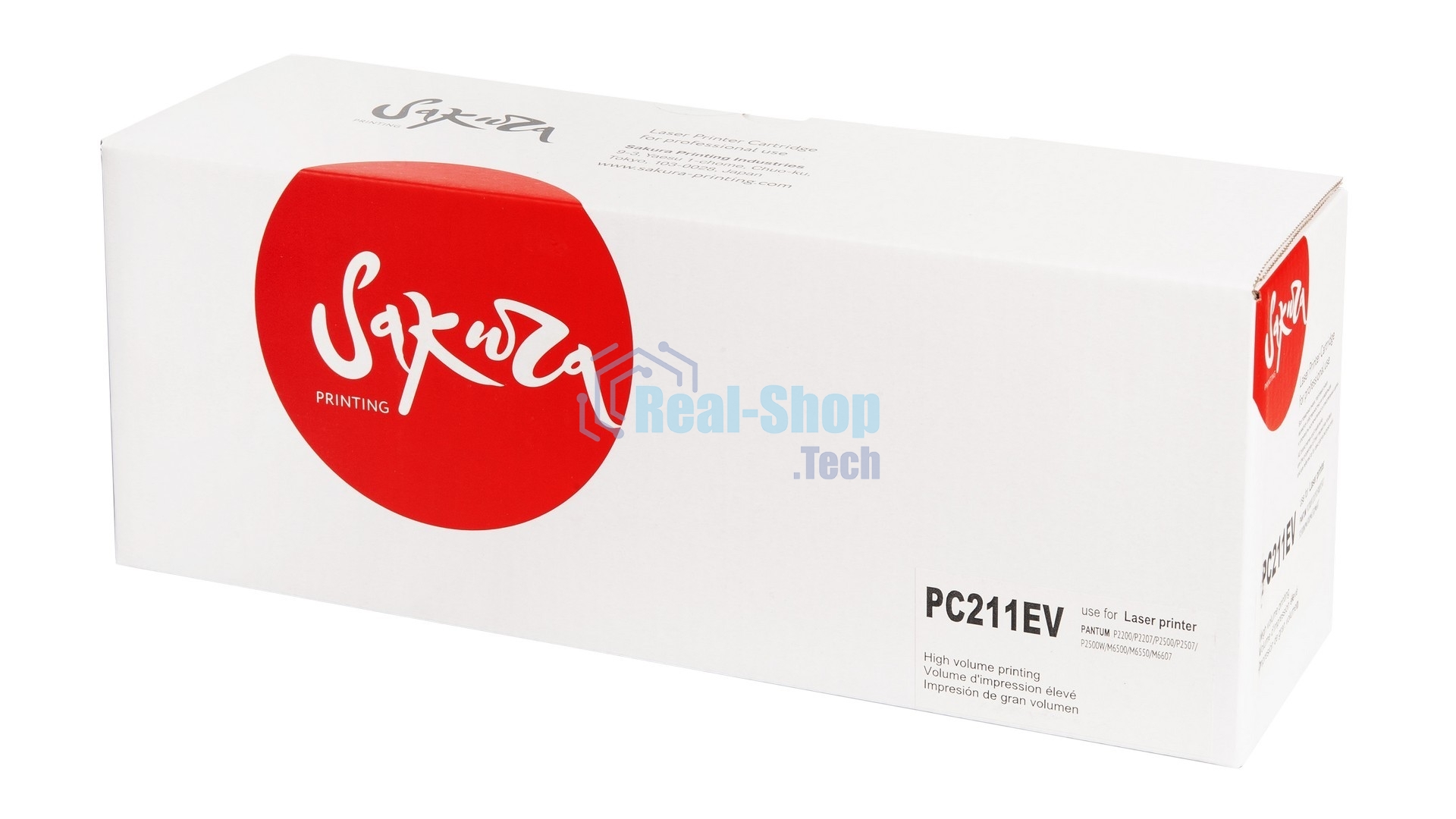 Картридж Sakura PC211EV для Pantum P2200, P2500, M6500/M6600, черный, 1 600 к.
