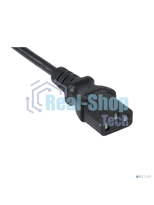 Шнур для блока питания Cabeus, IEC 320 C13, вилка IEC 60320 С14, 0.6 м, 10А, количество проводов и сечении 3x0,75 мм2, цвет: черный