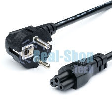 Кабель питания GoPower евровилка CEE 7/7-IEC 320 C5 1.8м ПВХ 0.75мм черный (1/10/160)