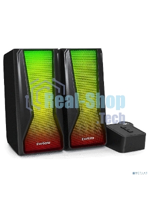 Акустическая система 2.0 ExeGate EX289687RUS Accord 230 (питание USB,Bluetooth, 2х3Вт (6Вт RMS), 60-20000Гц, черный, RGb подсветка)